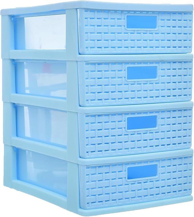 SONIX Max1654 Rattan Quad Drawer Office Organizer, Single